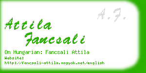 attila fancsali business card